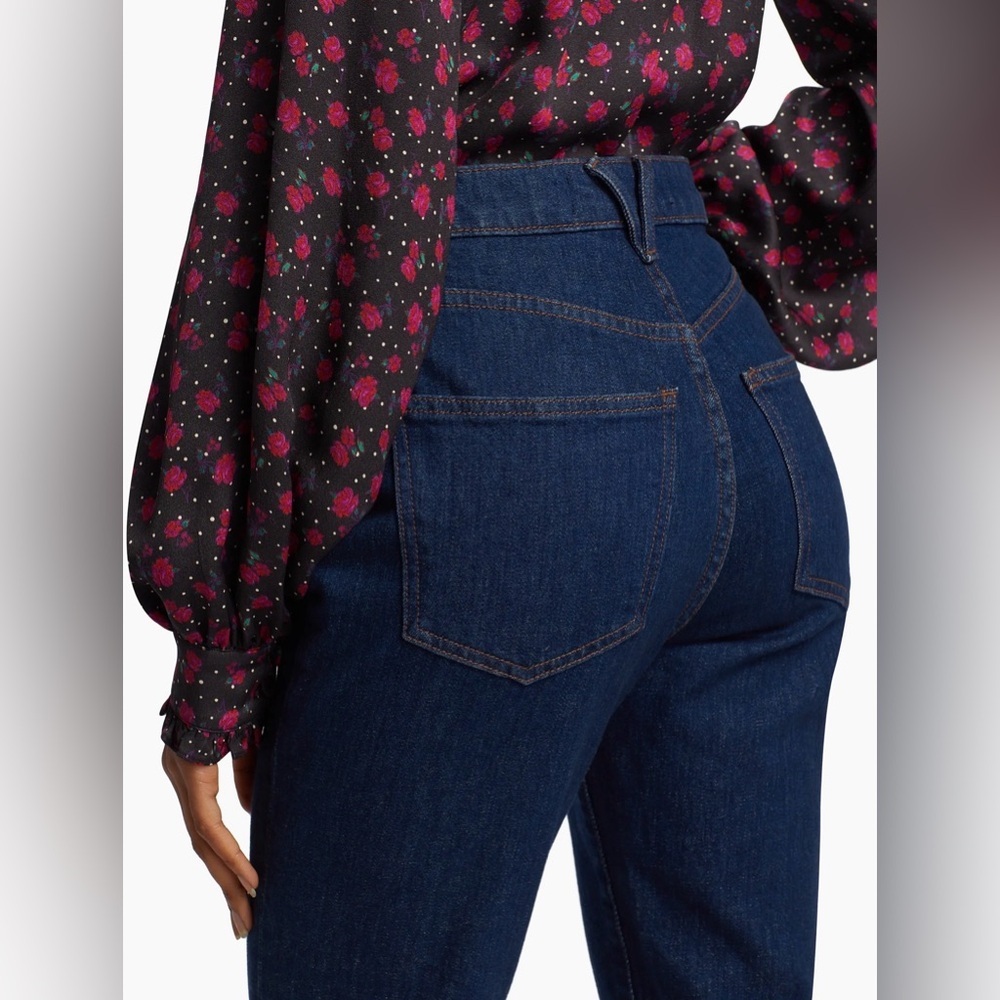 Veronica Beard Dark Denim Alenah Slim Straight High Rise Size 29 - Picture 6 of 10